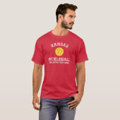 T-shirt Kansas Pickleball Ajouter Club, Nom du partenaire (Devant entier)