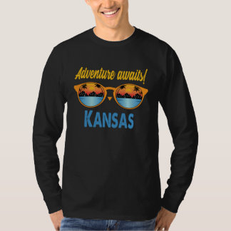 T-shirt Kansas Souvenir Love Travel Trip Usa States Kansas