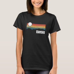 T-shirt Kansas Vintage Sunset 80s Retro Summer State USA
