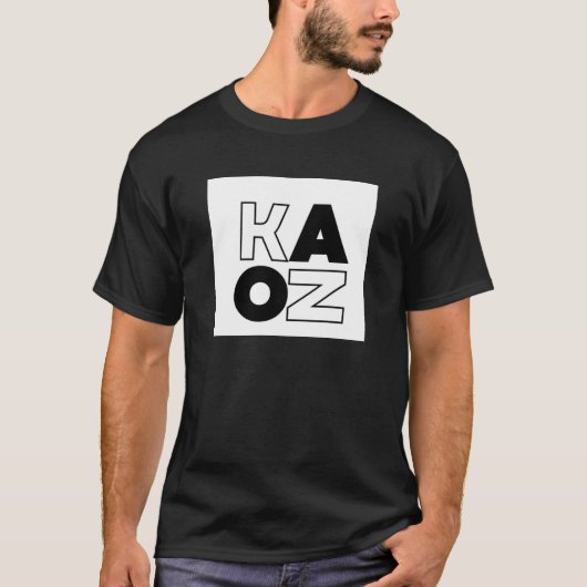 T-shirt KAOZ black and white  (Devant)
