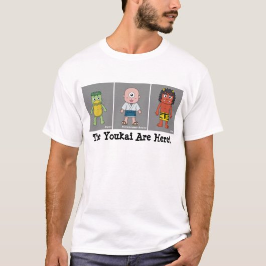 T-shirt Kappa, Hitotsume-kozo et Oni Cartoon Yokai (Devant)