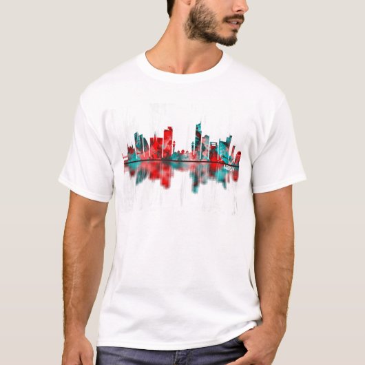T-shirt Karachi Skyline Pakistan (Devant)