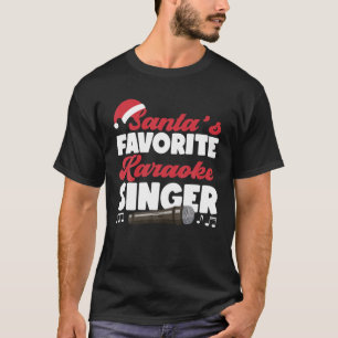 T-shirt Karaoke Chanteur Noël Père Noël favori Karaoke