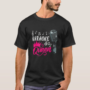 T-shirt Karaoke Conception Pour Femmes Filles Chantant Mus
