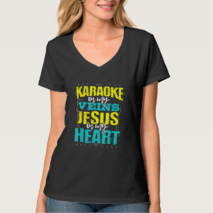 T-shirt Karaoké dans mes veines Jésus dans mon cœur chréti