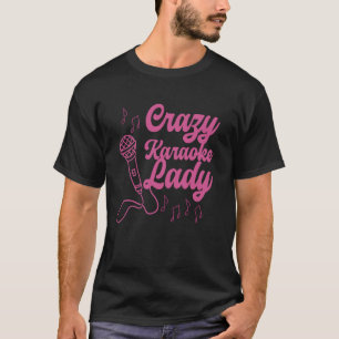 T-shirt Karaoke Singer 80s Retro Vintage Crazy Karaoke Lad