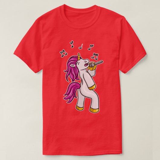 T-shirt Karaoke Unicorn (Design devant)