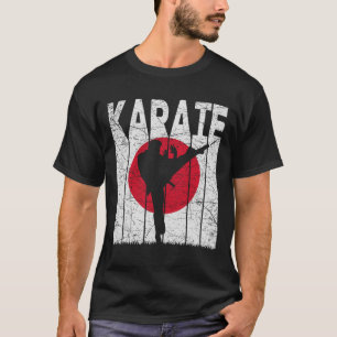 T-shirt Karaté Arts Martiaux Vintages Retro Karate Japonai