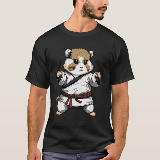 T-shirt Karate Belt Colors Hamster Japonais Martial Defens (Devant)