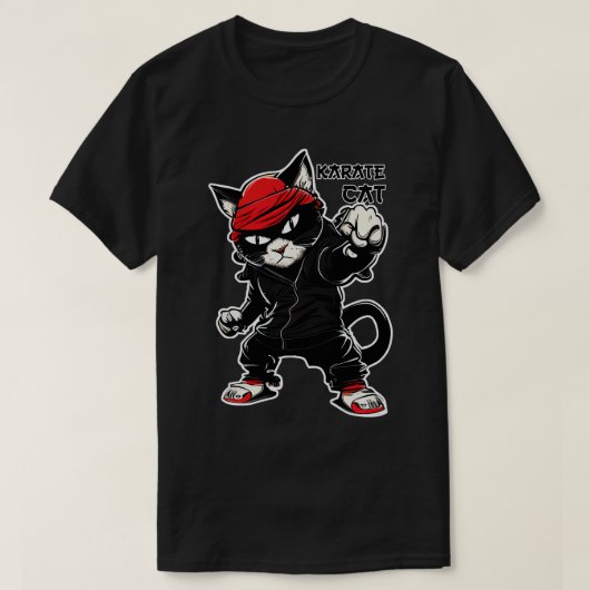 T-shirt Karate Cat (Design devant)