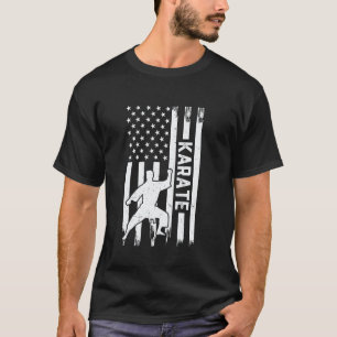 T-shirt Karaté Classique Drapeau Américain Karatéka