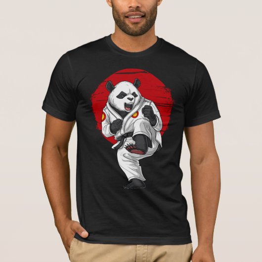 T-shirt Karaté des ours de Panda (Devant)