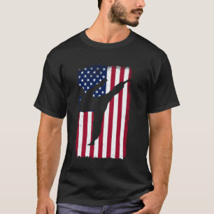 T-shirt Karaté du 4 juillet Drapeau américain patriotique