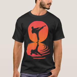 T-shirt Karate Et Kung Fu Silhouette Shotokan Cadeau Marti