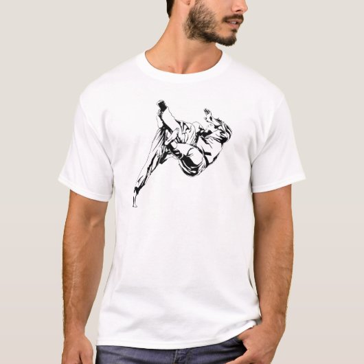 T-shirt Karaté et un judo. Techniques des jets (Devant)