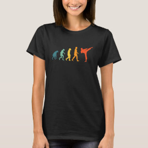 T-shirt Karate Evolution Retro Martial Arts Jiu Jitsu Blac