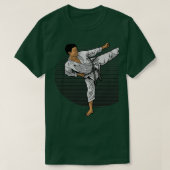 T-shirt Karate Fighter Do A Sidekick Kick (Design devant)