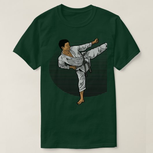 T-shirt Karate Fighter Do A Sidekick Kick (Design devant)