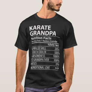 T-shirt Karate Grandpa Nutrition Fiches Funny Karate Grand