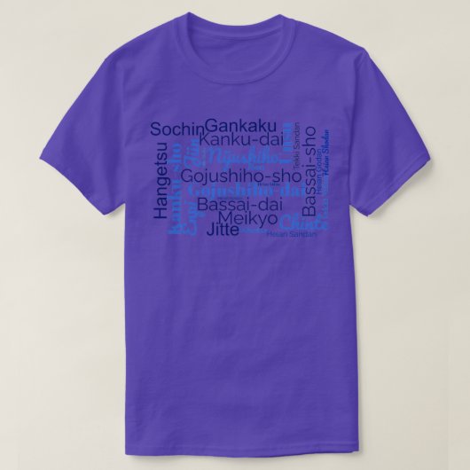 T-shirt Karate Kata Word Cloud (Design devant)