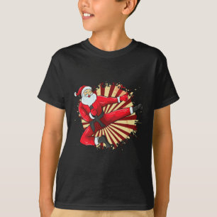 T-shirt Karate Kick Père Noël Judo Taekwondo Martial Arts