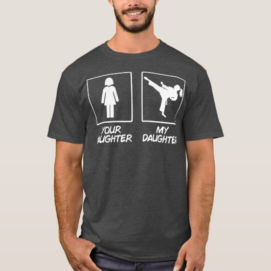 T-shirt Karate Maman Karate fille ceinture noire (Devant)