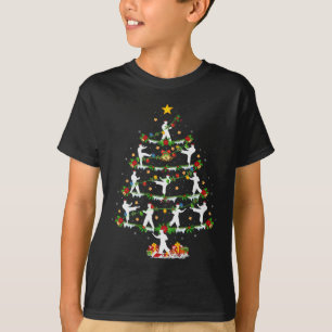 T-shirt Karate Martial Art Lover Xmas Lighting Karate Chri