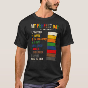 T-shirt Karate My Parfect Day Karate Maman Papa Garçon Fil