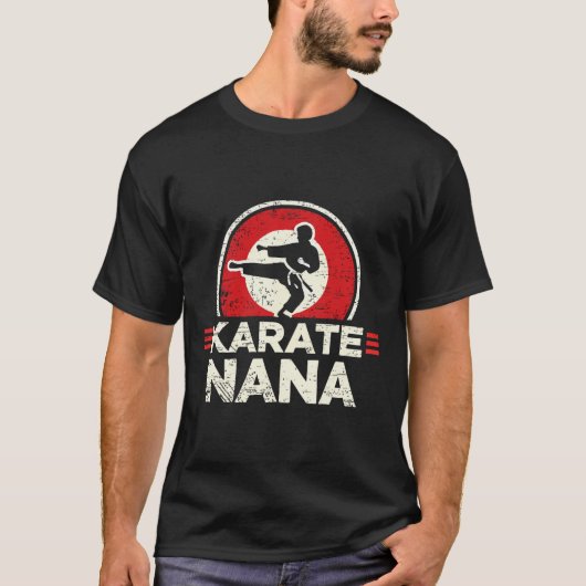 T-shirt Karate Nana Retro Kick Silhouette (Devant)