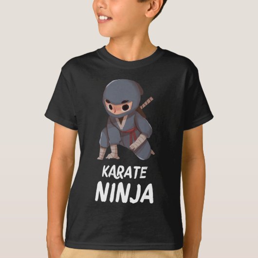 T-shirt Karate Ninja Boy Funny Arts Martiaux Sports (Devant)