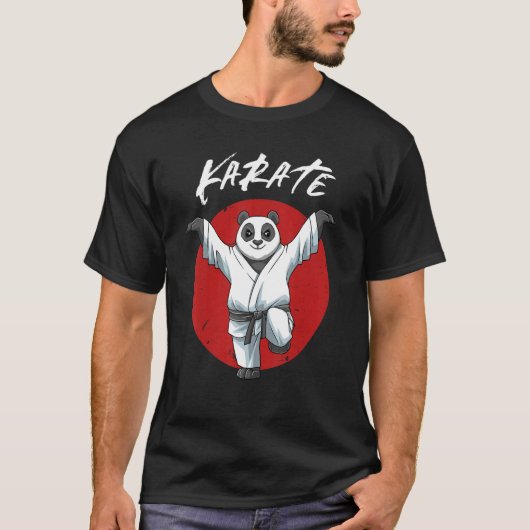 T-shirt Karate Panda Crane Kick Boys and Girls Karate Pa (Devant)