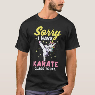 T-shirt Karate pour étudiantes de karaté filles licorne