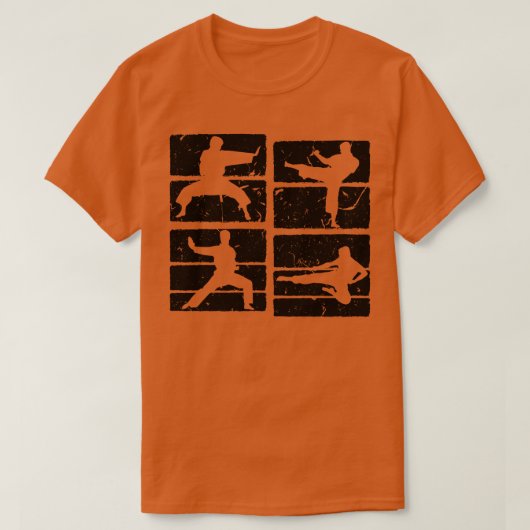 T-shirt Karate Silhouette Taekwondo Kick Martial Arts (Design devant)