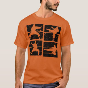 T-shirt Karate Silhouette Taekwondo Kick Martial Arts