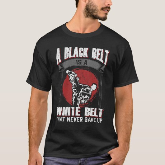 T-shirt Karate Taekwondo Black Belt Martial Arts Fighter (Devant)