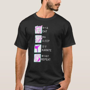 T-shirt Karate Taekwondo Ju Jutsu Kung Fu MANGER DORMIR KA