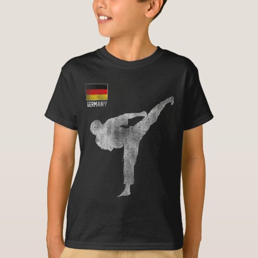 T-shirt Karate Team Martial Arts Mma Kick Germany German V (Devant)