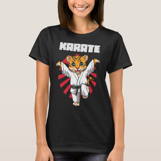 T-shirt Karate Tiger Crane Kick 1 (Devant)