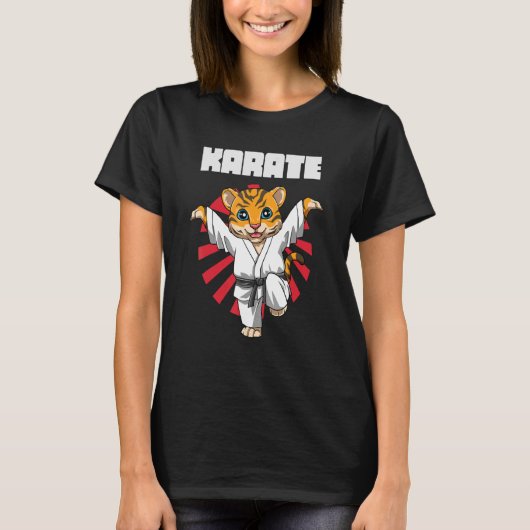 T-shirt Karate Tiger Crane Kick 1 (Devant)