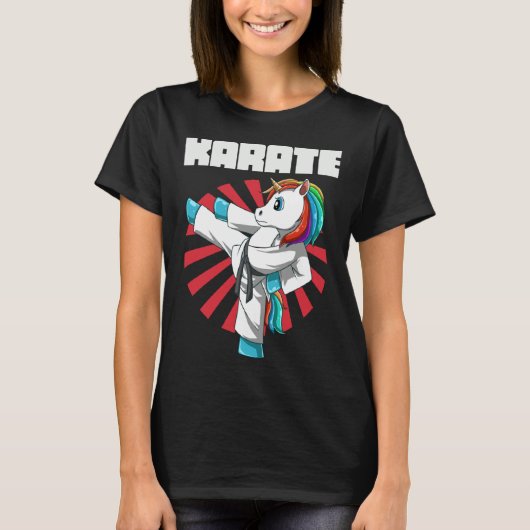 T-shirt Karate Unicorn A Unicorn Karate Fighter (Devant)