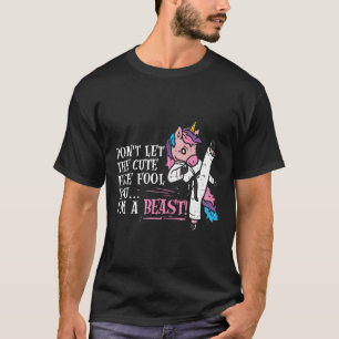 T-shirt Karate Unicorn mignonne visage bête drôle Martial