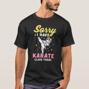 T-shirt KarateFor Karate Étudiants Filles Unicorn