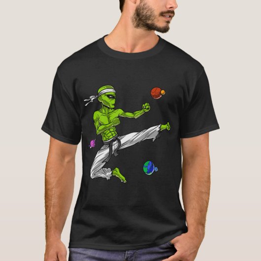 T-shirt Karateka Alien de l'Espace (Devant)