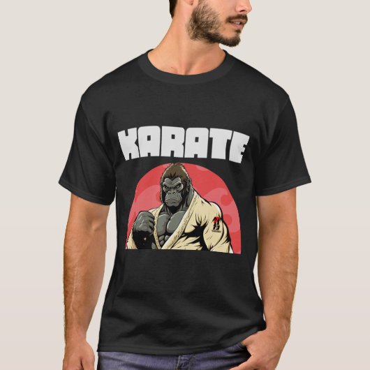 T-shirt Karateka Karate Gorilla (Devant)