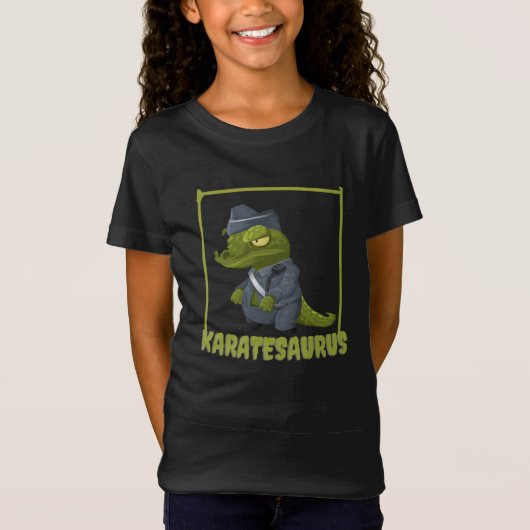 T-Shirt Karatesaurus Karate Trex Funny Dinosaur Martial Ar (Devant)