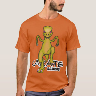 T-shirt Karatesaurus Raptor Crane Kick Funny Dino Karate