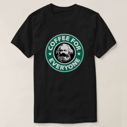 T-shirt Karl Marx - Café socialiste (Design devant)