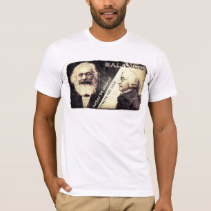 T-shirt Karl Marx contre Adam Smith, la zen de - mots sur