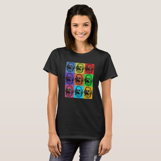 T-shirt Karl Marx Pop Art - Funky Revolution Philosopher T (Devant entier)