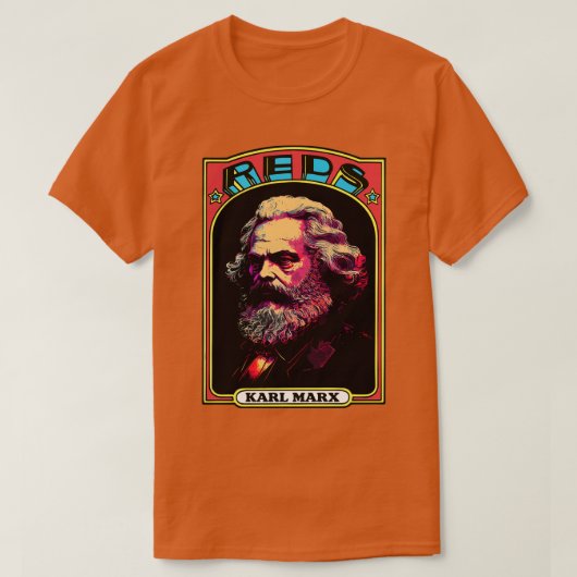 T-shirt Karl Marx Retro Communist Trading d (Design devant)